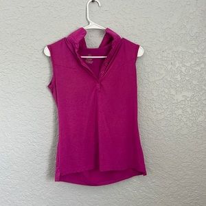mofiz pink collard button sleeveless shirt size xs